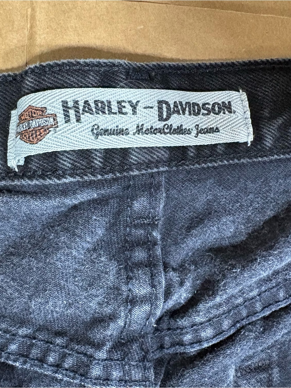 Retro 2008 Harley Davidson Genuine MotorClothes Black Denim Jeans Mens 40x32 Y2K - Picture 3 of 16